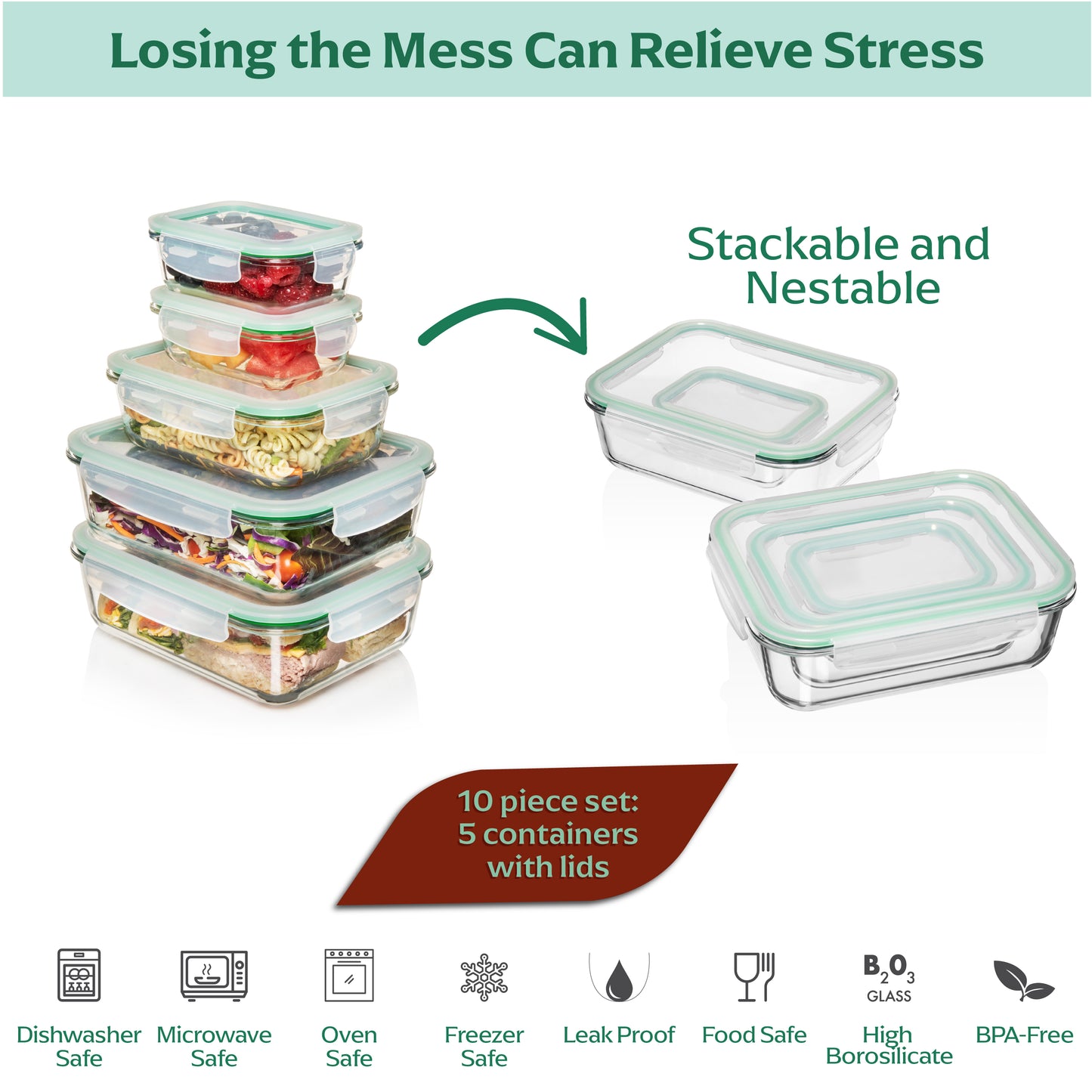 Fusion Gourmet Glass Food Storage Containers