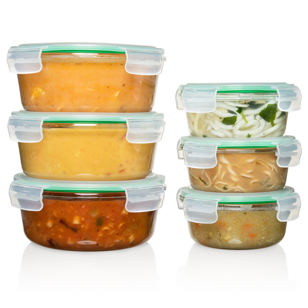 6 pack Round Food Storage Containers